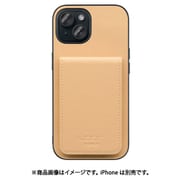 WORK56SCIP-BG-IP15 [iPhone 15 用 折り畳み式カードポケット/本革/4枚収納 ベージュ]