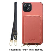 WORK24MPIP-CSM-IP15PS [iPhone 15 Plus 用 小銭入れ付きスマホケース/PUレザー/ストラップ付き コスモス]