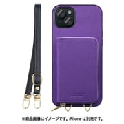 WORK24MPIP-VL-IP15PS [iPhone 15 Plus 用 小銭入れ付きスマホケース/PUレザー/ストラップ付き バイオレット]