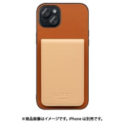 WORK56SCIP-CMBG-IP15PS [iPhone 15 Plus 用 折り畳み式カードポケット/本革/4枚収納 キャメルベージュ]