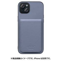 WORK56SCIP-BU-IP15PS [iPhone 15 Plus 用 折り畳み式カードポケット/本革/4枚収納 ブルー]