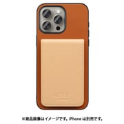 WORK56SCIP-CMBG-IP15PM [iPhone 15 Pro Max 用 折り畳み式カードポケット/本革/4枚収納 キャメルベージュ]