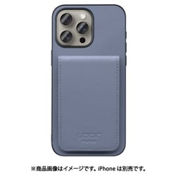 WORK56SCIP-BU-IP15PM [iPhone 15 Pro Max 用 折り畳み式カードポケット/本革/4枚収納 ブルー]