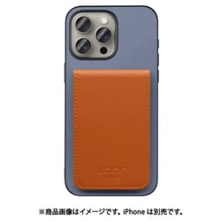 WORK56SCIP-BUCM-IP15PM [iPhone 15 Pro Max 用 折り畳み式カードポケット/本革/4枚収納 ブルーキャメル]