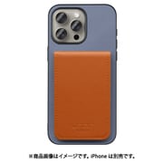 WORK56SCIP-BUCM-IP15PM [iPhone 15 Pro Max 用 折り畳み式カードポケット/本革/4枚収納 ブルーキャメル]