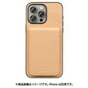 WORK56SCIP-BG-IP15PM [iPhone 15 Pro Max 用 折り畳み式カードポケット/本革/4枚収納 ベージュ]