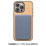 WORK56SCIP-BGBU-IP15PM [iPhone 15 Pro Max 用 折り畳み式カードポケット/本革/4枚収納 ベージュブルー]