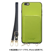 WORK24MPIP-LG-6P [iPhone 6P/6sPS 用 小銭入れ付きスマホケース/PUレザー/ストラップ付き ライムグリーン]