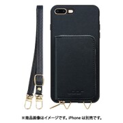 WORK24MPIP-BK-7P [iPhone 7P/8P 用 小銭入れ付きスマホケース/PUレザー/ストラップ付き ブラック]
