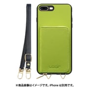 WORK24MPIP-LG-7P [iPhone 7P/8P 用 小銭入れ付きスマホケース/PUレザー/ストラップ付き ライムグリーン]