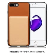 WORK56SCIP-CMBG-7P [iPhone 7P/8P 用 折り畳み式カードポケット/本革/4枚収納 キャメルベージュ]