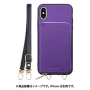 WORK24MPIP-VL-X [iPhone X/XS 用 小銭入れ付きスマホケース/PUレザー/ストラップ付き バイオレット]