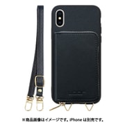 WORK24MPIP-BK-X [iPhone X/XS 用 小銭入れ付きスマホケース/PUレザー/ストラップ付き ブラック]