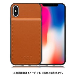 WORK56SCIP-CM-X [iPhone X/XS 用 折り畳み式カードポケット/本革/4枚収納 キャメル]