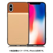 WORK56SCIP-CMBG-X [iPhone X/XS 用 折り畳み式カードポケット/本革/4枚収納 キャメルベージュ]