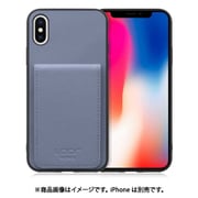WORK56SCIP-BU-X [iPhone X/XS 用 折り畳み式カードポケット/本革/4枚収納 ブルー]