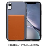 WORK56SCIP-BUCM-XR [iPhone XR 用 折り畳み式カードポケット/本革/4枚収納 ブルーキャメル]