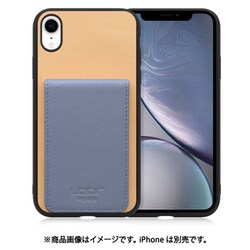 WORK56SCIP-BGBU-XR [iPhone XR 用 折り畳み式カードポケット/本革/4枚収納 ベージュブルー]