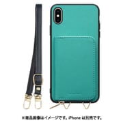 WORK24MPIP-TQ-XSM [iPhone XSMax 用 小銭入れ付きスマホケース/PUレザー/ストラップ付き ターコイズ]