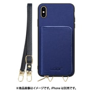 WORK24MPIP-NY-XSM [iPhone XSMax 用 小銭入れ付きスマホケース/PUレザー/ストラップ付き ネイビー]