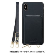 WORK24MPIP-BK-XSM [iPhone XSMax 用 小銭入れ付きスマホケース/PUレザー/ストラップ付き ブラック]