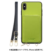WORK24MPIP-LG-XSM [iPhone XSMax 用 小銭入れ付きスマホケース/PUレザー/ストラップ付き ライムグリーン]