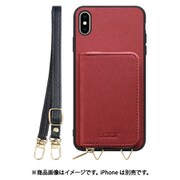 WORK24MPIP-RD-XSM [iPhone XSMax 用 小銭入れ付きスマホケース/PUレザー/ストラップ付き レッド]
