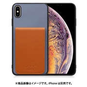 WORK56SCIP-BUCM-XSM [iPhone XSMax 用 折り畳み式カードポケット/本革/4枚収納 ブルーキャメル]