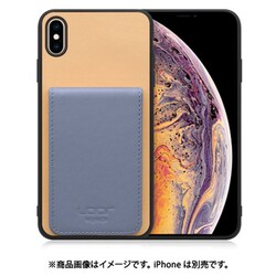 WORK56SCIP-BGBU-XSM [iPhone XSMax 用 折り畳み式カードポケット/本革/4枚収納 ベージュブルー]