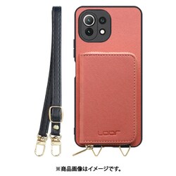WORK24MPXMI-CSM-XM11L5G [Mi 11 Lite 5G 用 小銭入れ付きスマホケース/PUレザー/ストラップ付き コスモス]
