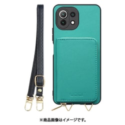 WORK24MPXMI-TQ-XM11L5G [Mi 11 Lite 5G 用 小銭入れ付きスマホケース/PUレザー/ストラップ付き ターコイズ]