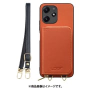 WORK24MPXMI-OG-XRD125G [Redmi 12 5G 用 小銭入れ付きスマホケース/PUレザー/ストラップ付き オレンジ]