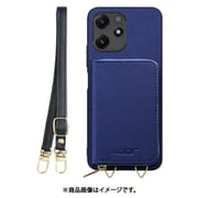 WORK24MPXMI-NY-XRD125G [Redmi 12 5G 用 小銭入れ付きスマホケース/PUレザー/ストラップ付き ネイビー]