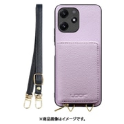 WORK25MPXMI-PL-XRD125G [Redmi 12 5G 用 小銭入れ付きスマホケース/本革/ストラップ付き ラベンダー]