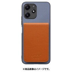 WORK56SCXMI-BUCM-XRD125G [Redmi 12 5G 用 折り畳み式カードポケット/本革/4枚収納 ブルーキャメル]
