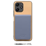 WORK56SCXMI-BGBU-XRD125G [Redmi 12 5G 用 折り畳み式カードポケット/本革/4枚収納 ベージュブルー]