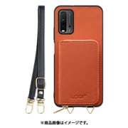 WORK24MPXMI-OG-XRD9T [Redmi 9T 用 小銭入れ付きスマホケース/PUレザー/ストラップ付き オレンジ]