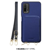 WORK24MPXMI-NY-XRD9T [Redmi 9T 用 小銭入れ付きスマホケース/PUレザー/ストラップ付き ネイビー]