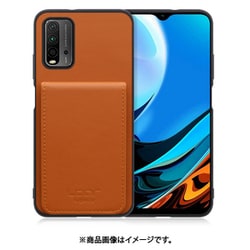 WORK56SCXMI-CM-XRD9T [Redmi 9T 用 折り畳み式カードポケット/本革/4枚収納 キャメル]
