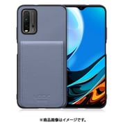 WORK56SCXMI-BU-XRD9T [Redmi 9T 用 折り畳み式カードポケット/本革/4枚収納 ブルー]