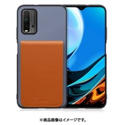 WORK56SCXMI-BUCM-XRD9T [Redmi 9T 用 折り畳み式カードポケット/本革/4枚収納 ブルーキャメル]