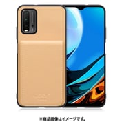 WORK56SCXMI-BG-XRD9T [Redmi 9T 用 折り畳み式カードポケット/本革/4枚収納 ベージュ]