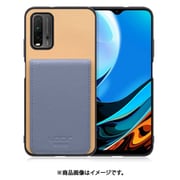 WORK56SCXMI-BGBU-XRD9T [Redmi 9T 用 折り畳み式カードポケット/本革/4枚収納 ベージュブルー]