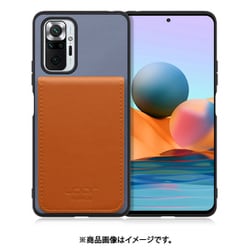 WORK56SCXMI-BUCM-MIRDN10P [Redmi Note 10 Pro 用 折り畳み式カードポケット/本革/4枚収納 ブルーキャメル]