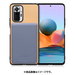 WORK56SCXMI-BGBU-MIRDN10P [Redmi Note 10 Pro 用 折り畳み式カードポケット/本革/4枚収納 ベージュブルー]
