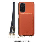 WORK24MPXMI-OG-MIRDN11 [Redmi Note 11 用 小銭入れ付きスマホケース/PUレザー/ストラップ付き オレンジ]