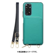 WORK24MPXMI-TQ-MIRDN11 [Redmi Note 11 用 小銭入れ付きスマホケース/PUレザー/ストラップ付き ターコイズ]