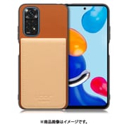 WORK56SCXMI-CMBG-MIRDN11 [Redmi Note 11 用 折り畳み式カードポケット/本革/4枚収納 キャメルベージュ]