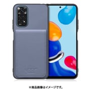 WORK56SCXMI-BU-MIRDN11 [Redmi Note 11 用 折り畳み式カードポケット/本革/4枚収納 ブルー]
