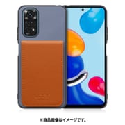 WORK56SCXMI-BUCM-MIRDN11 [Redmi Note 11 用 折り畳み式カードポケット/本革/4枚収納 ブルーキャメル]